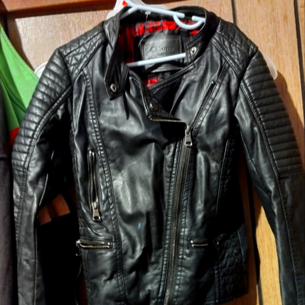 Kids size 7 leather jacket